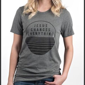 Hope outfitters Jesus changes everything Christian T-shirt large unisex fit nwt